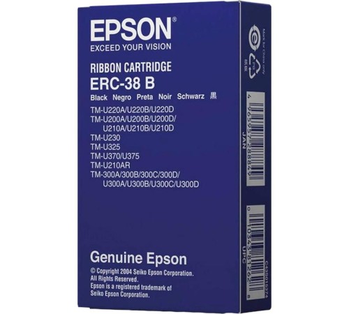 Ленточный картридж/ Epson ERC38B, TM-U220A/B/D/TM-U230, black Ленточный картридж/ Epson ERC38B, TM-U220A/B/D/TM-U230, black
