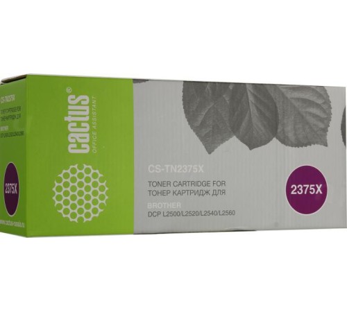 -/ Картридж лазерный Cactus CS-TN2375X TN-2375 черный (5200стр.) для Brother DCP L2500/L2520/L2540/L256