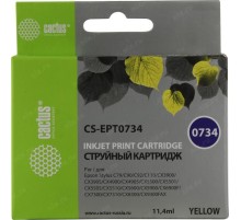 -/ Картридж струйный Cactus CS-EPT0734 T0734 желтый (11.4мл) для Epson Stylus С79/C110/СХ3900/CX4900/CX