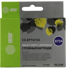 -/ Картридж струйный Cactus CS-EPT0734 T0734 желтый (11.4мл) для Epson Stylus С79/C110/СХ3900/CX4900/CX