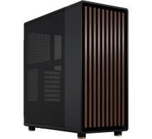 Корпус без блока питания/ Case Fractal Design North, Midi-Tower, 2x140mm, 2xUSB-A 3.2 + 1xUSB 3.2 Type-C ATX, mATX, mITX Wood panel, Charcoal Black