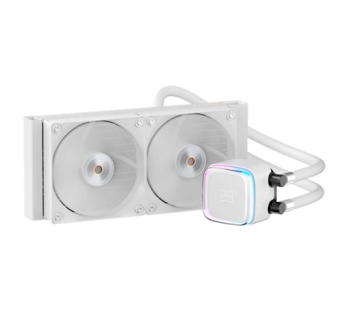 Система водяного охлаждения Ocypus Iota L24 WH, 240mm, Display Pump, 2x120mm FDB fans, LGA115X/1200/1700/18XX, AM4/AM5