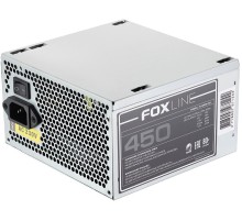 Блок питания 450Вт/ Power Supply Foxline, 450W, ATX, APFC, 120FAN, CPU 4+4  pin, MB 24pin, 5xSATA, 2xPATA, 1xFDD, 1xPCI-E 6pin, 80+