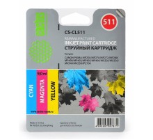 -/ Картридж струйный Cactus CS-CL511 многоцветный (12мл) для Canon MP240/MP250/MP260/MP270/MP480/MP490