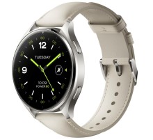 Смарт-часы Xiaomi Watch 2 Titan Gray Case With White Leather Strap M2320W1 (BHR9306GL) (Вскрытая упаковка)
