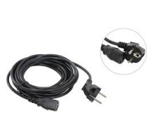 Кабель/ Кабель компьютер --> розетка 220V ( угловая Евровилка) <VDE> 3G*0,75mm2 VCOM <CE021-CU0.75-3> , 3,0м
