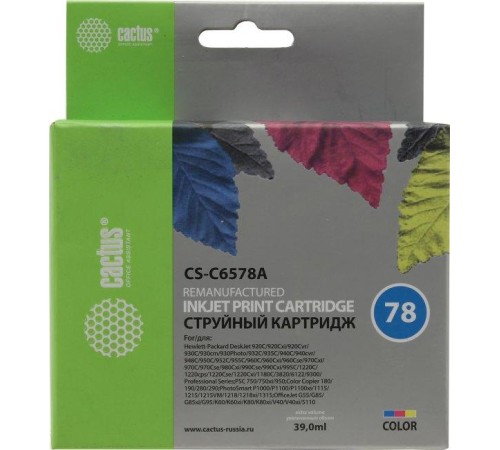 -/ Картридж струйный Cactus CS-C6578A №78 многоцветный (39мл) для HP DJ 916c/920/920c/920cvr/920cw/920c