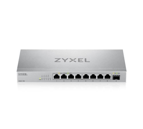 Коммутатор/ Мультигигабитный коммутатор Zyxel XMG-108, 8xRJ-45: 1/2.5G, 1xSFP+, настольный, бесшумный