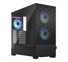 Корпус ПК без блока питания/ Case Fractal Design Pop Air RGB TG Clear Tint, Midi-Tower, 3x120mm RGB, 2xUSB-A 3.2 ATX, mATX, mITX Black
