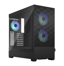 Корпус ПК без блока питания/ Case Fractal Design Pop Air RGB TG Clear Tint, Midi-Tower, 3x120mm RGB, 2xUSB-A 3.2 ATX, mATX, mITX Black