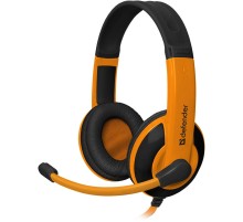Defender Игровая гарнитура Warhead G-120 черный + оранжевый, кабель 2 м