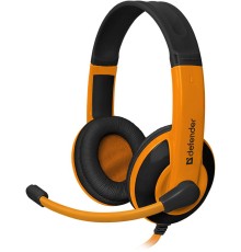 Defender Игровая гарнитура Warhead G-120 черный + оранжевый, кабель 2 м