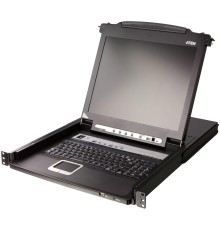8-портовый IP KVM-переключатель с ЖК-дисплеем Slideaway/ATEN/ SINGLE RAIL 8P PS/2-USB LCDKVMP 17INCH WIH IP