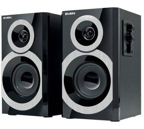SVEN SPS-619, чёрный, акустическая система 2.0, мощность 2х10 Вт(RMS) SVEN SPS-619, чёрный, акустическая система 2.0, мощность 2х10 Вт(RMS)