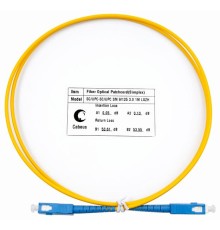 Патч-корд ВО Cabeus FOP(s)-9-SC-SC-1m Шнур оптический simplex SC-SC 9/125 sm 1м LSZH