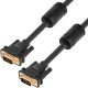 Greenconnect Кабель SVGA 20.0м чёрный, позолоченные контакты, ферритовые кольца, OD8.0mm. 15M / 15M Premium GCR-VM2VM2-20.0m, 28/28 AWG, двойной экран