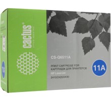 -/ Картридж лазерный Cactus CS-Q6511A Q6511A черный (6000стр.) для HP LJ 2410/2420/2430