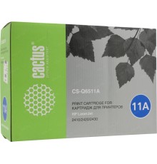 -/ Картридж лазерный Cactus CS-Q6511A Q6511A черный (6000стр.) для HP LJ 2410/2420/2430