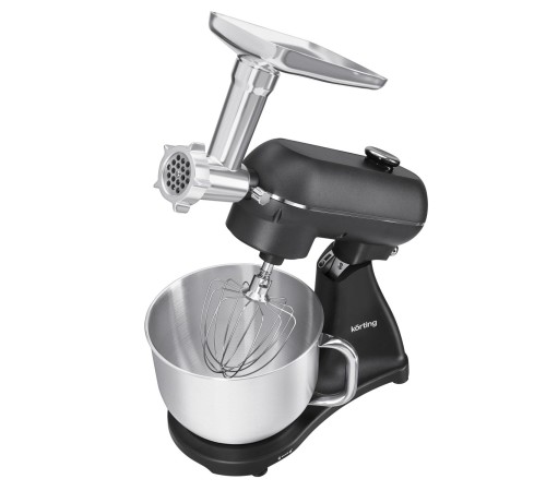 Кухонная машина KORTING/ Кухонная машина KORTING, мощность 1500 Вт, 5 насадок, объем чаши 6.5 л, сенсорный дисплей/механическое управление, планетарное вращение, 11 скоростей, турборежим, импульсный режим, таймер, насадка для смешивания/крюк для теста/вен