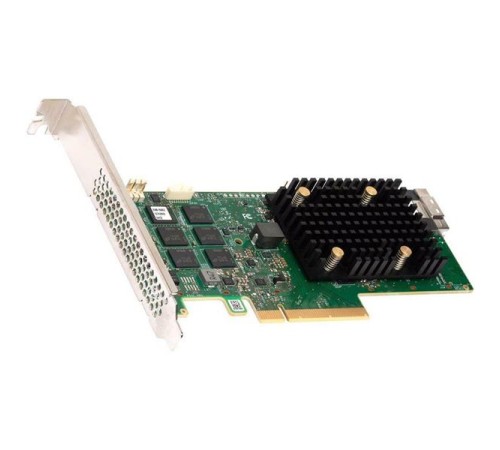 Контроллер Broadcom Controller 9560-8I SGL (05-50077-01) (PCIe 4.0 x8 LP) Tri-Mode SAS/SATA/NVMe 12G, RAID 0,1,5,6,10,50,60, 8port(1*int SFF8654), 4GB Cache, 3908ROC, RTL, 1 year (после теста, следы установки)