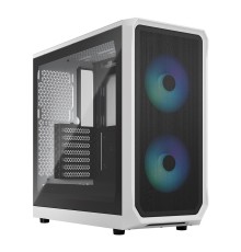 Корпус ПК без блока питания/ Case Fractal Design Focus 2 RGB, Midi-Tower, 2x140mm RGB, 2xUSB-A 3.2 ATX, mATX, mITX White