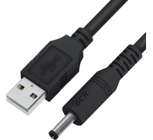 GCR Кабель питания 1.0m USB AM / DC Jack 5.5mm, черный