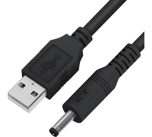 GCR Кабель питания 1.0m USB AM / DC Jack 5.5mm, черный