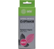 -/ Чернила Cactus CS-EPT6643B T6643 пурпурный 100мл для Epson L100/L110/L120/L132/L200/L210/L222/L300/L