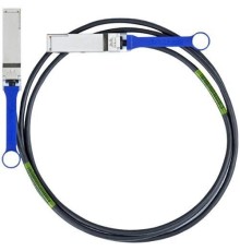 Кабель медный пассивный, QSFP28/ Mellanox® Passive Copper cable, IB EDR, up to 100Gb/s, QSFP28, 2m, Black, 30AWG