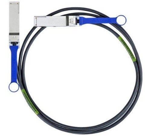 Кабель медный пассивный, QSFP28/ Mellanox® Passive Copper cable, IB EDR, up to 100Gb/s, QSFP28, 2m, Black, 30AWG