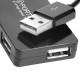 Greenconnect USB 2.0 Разветвитель GCR-UH244B на 4 порта 0,15m , black