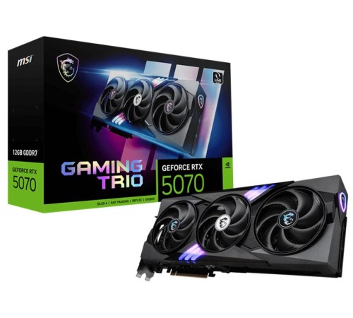 Видеокарта MSI RTX 5070 12G GAMING TRIO//RTX 5070, HDMI, DP*3, 16G, D7