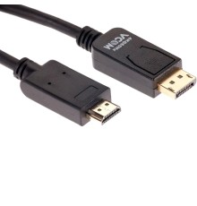 Кабель-переходник/ Кабель-переходник DisplayPort M-> HDMI M 4K@60Hz 1.8m VCOM (CG609-1.8M)