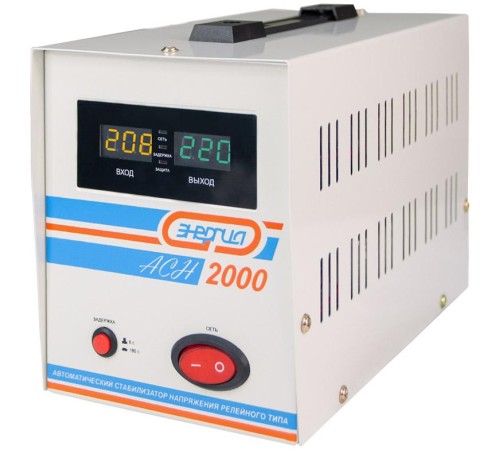 Стабилизатор  АСН- 2000  ЭНЕРГИЯ с цифр. дисплеем/ Stabilizer ASN-2000 ENERGY with numbers. display