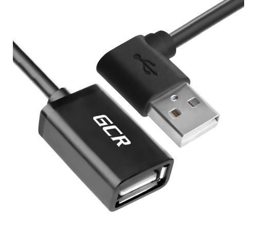Greenconnect Удлинитель 0.5m USB 2.0, AM угловой/AF, черный, 28/28 AWG, морозостойкий, GCR-AUEC6M-0.5m Greenconnect Удлинитель 0.5m USB 2.0, AM угловой/AF, черный, 28/28 AWG, морозостойкий, GCR-AUEC6M-0.5m