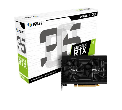 Видеокарта/ PA-RTX3050 DUAL 8GB V1 PALIT Видеокарта/ PA-RTX3050 DUAL 8GB V1 PALIT