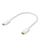 Greenconnect Кабель 0.3m HDMI версия 2.0 HDR 4:2:2, Ultra HD, 4K 60 fps 60Hz/5K*30Hz, 3D, AUDIO, 18.0 Гбит/с, 28/28 AWG, OD7.3mm, тройной экран, белый, GCR-HM761-0.3m