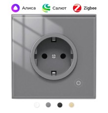 Розетка Moes Zigbee Smart Wall Socket серый модели ZK-EU