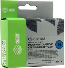 -/ Картридж струйный Cactus CS-C6656A №56 черный (20мл) для HP 450/5145/5150/5151/5550/5552/5650/5652/5