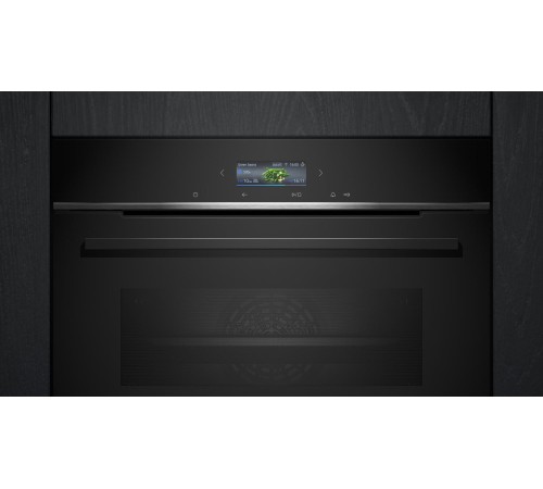 Встраиваемый духовой шкаф SIEMENS/ Электрический духовой шкаф с конвекцией, объем 71 л, 13 режимов, очистка пиролитическая + паровая, направляющие проволочные Встраиваемый духовой шкаф SIEMENS/ Электрический духовой шкаф с конвекцией, объем 71 л, 13 режимов, очистка пиролитическая + паровая, направляющие проволочные