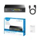 Коммутатор/ 5-Port 10/100/1000M PoE+ Switch 120W, 4-Port 10/100/1000M PoE+ ports, 120 watts total PoE budget, 60 watts for port #1, 802.3at/af, VLAN mode support for port #1 ~ #4, Extend mode support for port #3 ~ #4, Fanless, ±4KV Surge Protection,Watchd