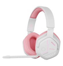 Гарнитура игровая беспроводная EH755 White-Pink (белый/розовый), подключение 2.4GHz+Bluetooth