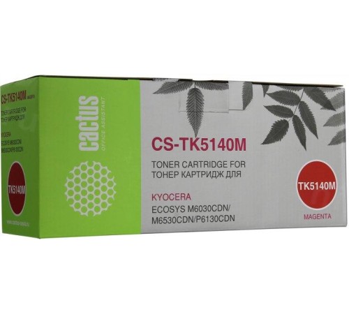-/ Картридж лазерный Cactus CS-TK5140M TK-5140M пурпурный (5000стр.) для Kyocera Ecosys M6030cdn/M6530c