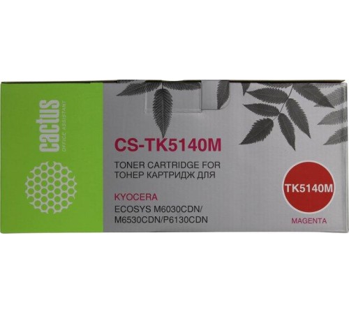 -/ Картридж лазерный Cactus CS-TK5140M TK-5140M пурпурный (5000стр.) для Kyocera Ecosys M6030cdn/M6530c