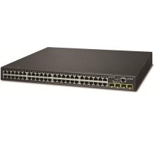 коммутатор/ PLANET IPv4/IPv6, 48-Port 10/100/1000Base-T  + 4-Port 100/1000MBPS SFP L2/L4 /SNMP Manageable Gigabit Ethernet Switch