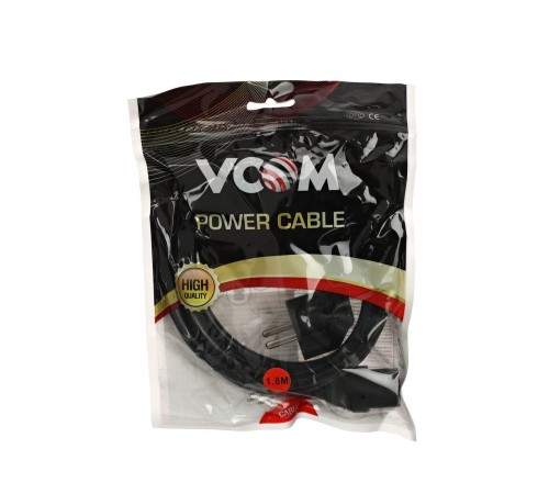 Кабель/ Кабель компьютер --> розетка 220V ( угловая Евровилка) <VDE> 3G*1mm2 VCOM <CE021-CU1.0-1.8> , 1,8 м