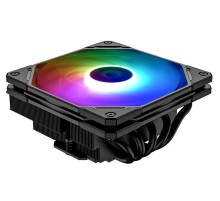 Кулер для процессора ID-COOLING IS-55 ARGB LGA1700/1200/115X/AM5/AM4 низкопрофильный высота 55mm (27шт/кор, TDP 125W, PWM, 5 тепл.трубок + медная база, ARGB FAN 120mm, черный) BOX