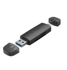 Картридер Vention USB 3.0 A+C (SD+TF) Черный
