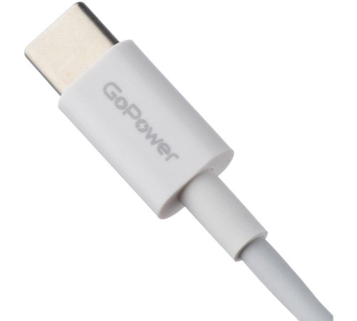 Кабель/ Кабель GoPower GP10TT-60W Type-C (m)-Type-C (m) 1.0м 60W белый (1/200/800)