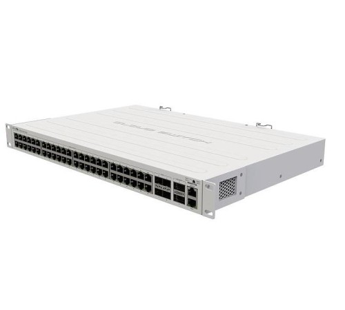 Коммутатор MikroTik Cloud Router Switch 354-48G-4S+2Q+RM with 48 x Gigabit RJ45 LAN, 4 x 10G SFP+ cages, 2 x 40G QSFP+ cages, RouterOS L5, 1U rackmount enclosure, Dual redundant PSU